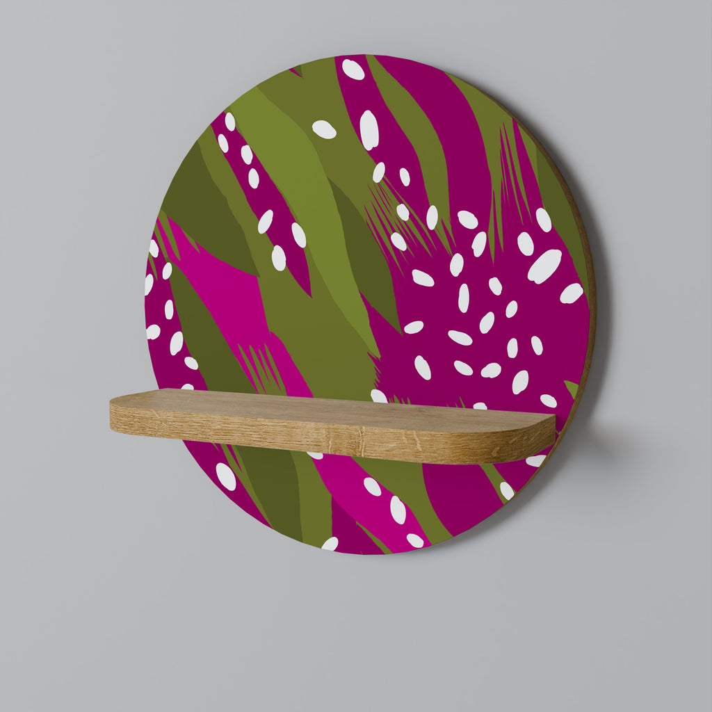 Estantería artística redonda ENCHANTED TIGER con efecto roble