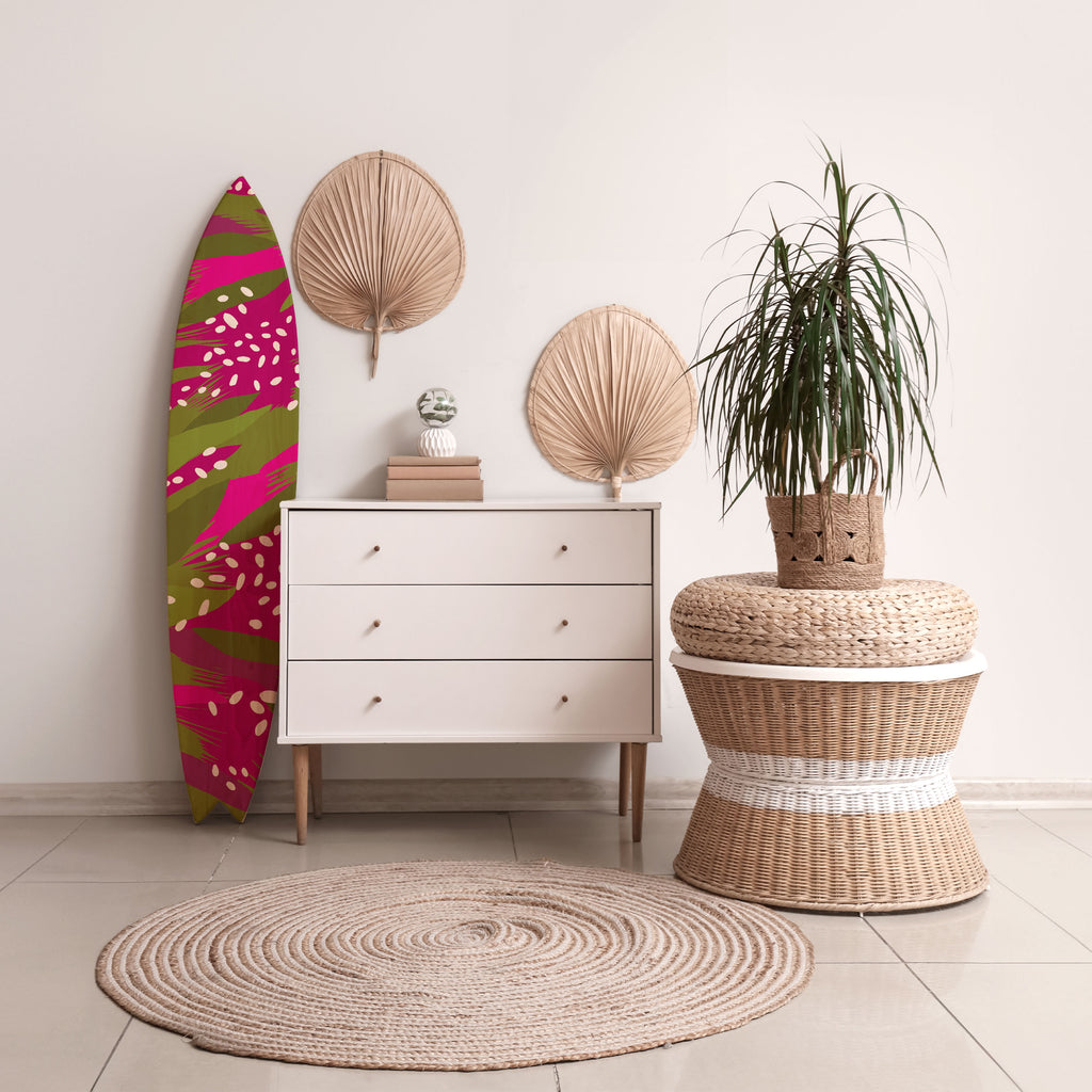 ENCHANTED TIGER Panel decorativo de tabla de surf
