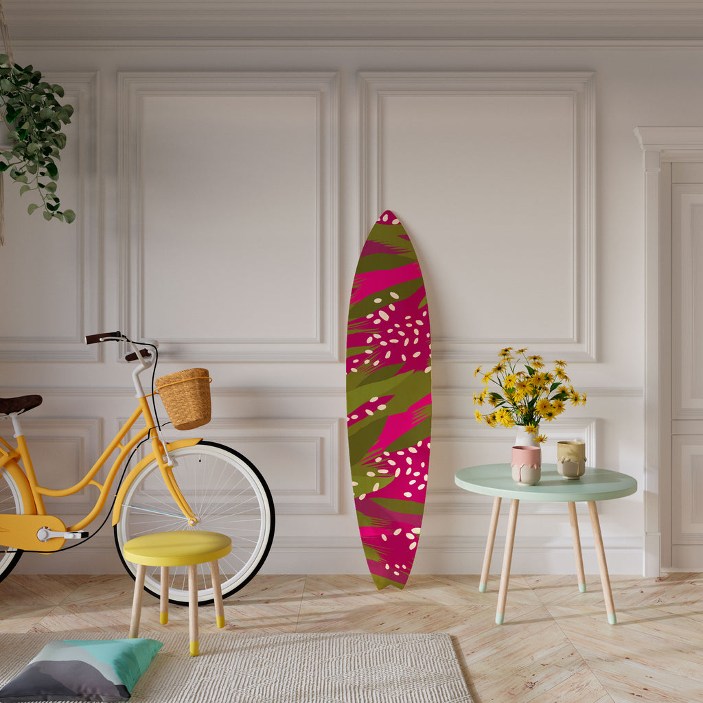 ENCHANTED TIGER Panel decorativo de tabla de surf