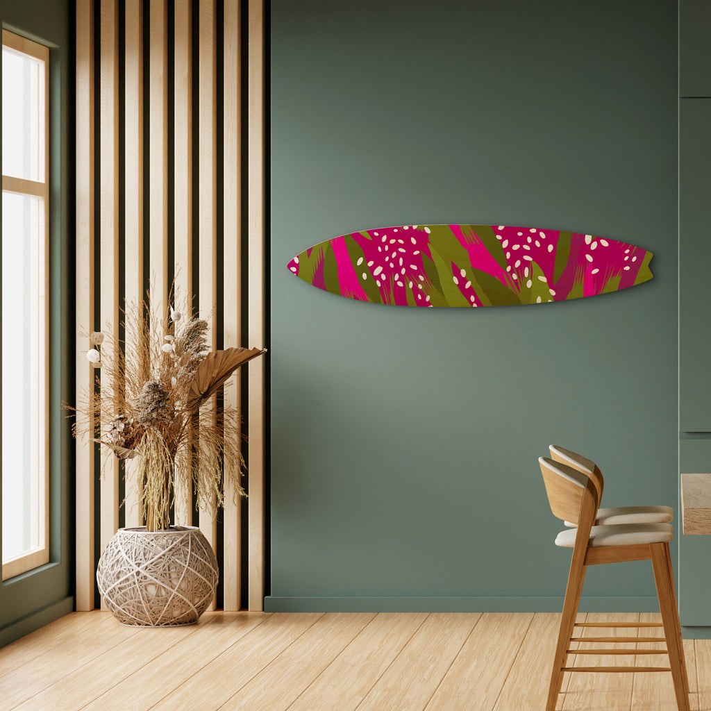 ENCHANTED TIGER Panel decorativo de tabla de surf