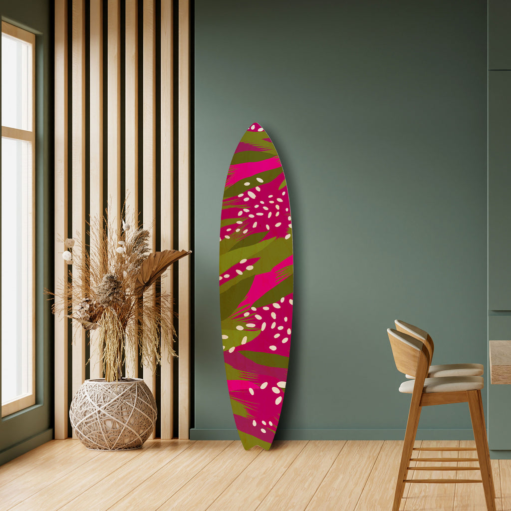 ENCHANTED TIGER Panel decorativo de tabla de surf