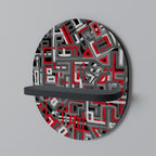 BROKEN LINES Estante Ovalado Decorativo en Acabado Negro