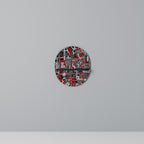 BROKEN LINES Estante Ovalado Decorativo en Acabado Negro