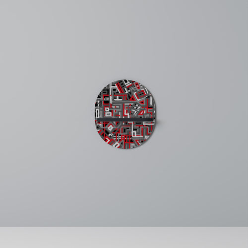 BROKEN LINES Oval Art Shelf In Black Finish