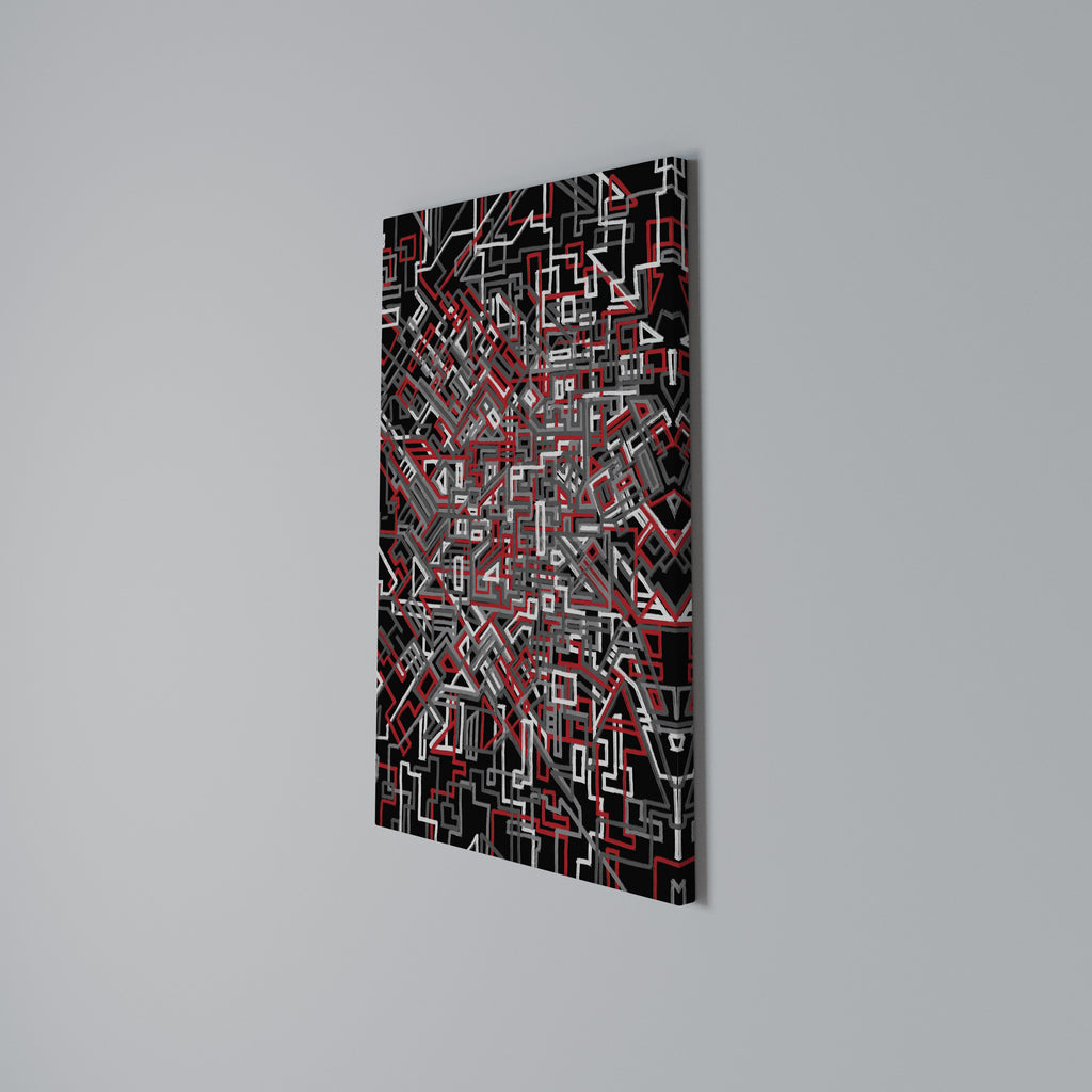 BROKEN LINES Vertical Canvas Print