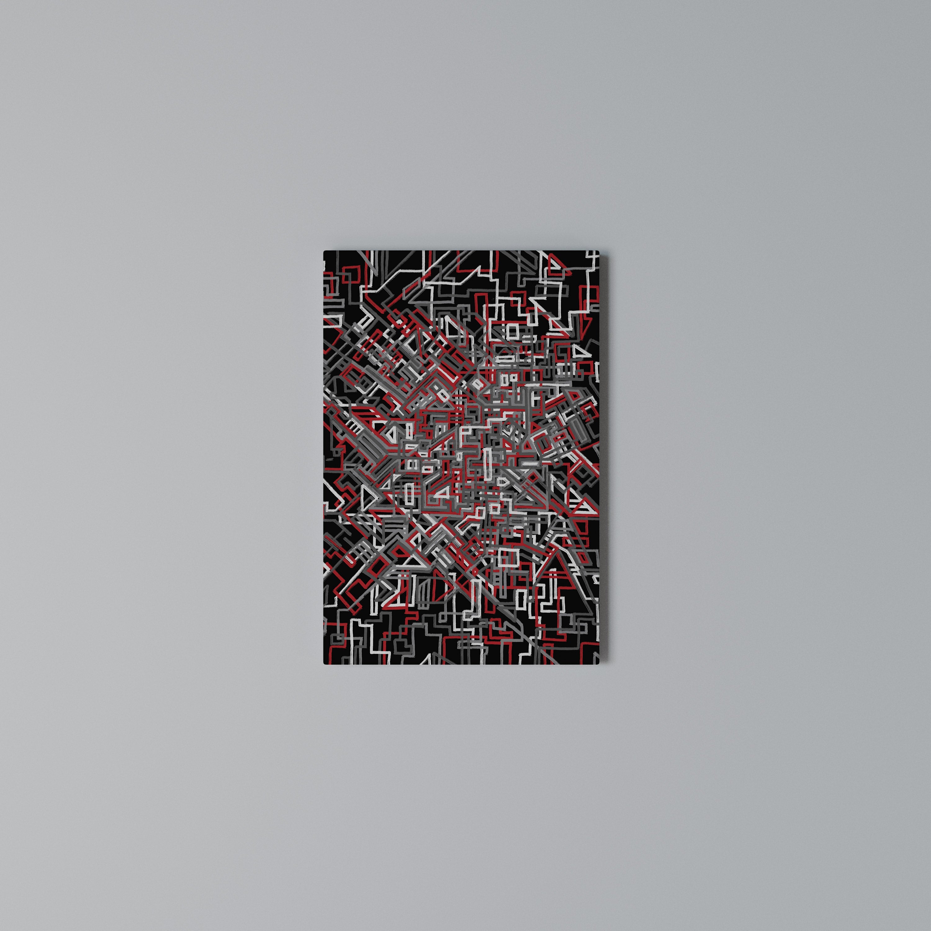 BROKEN LINES Vertical Canvas Print