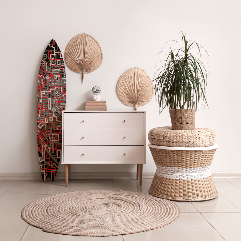 BROKEN LINES Panel decorativo de tabla de surf