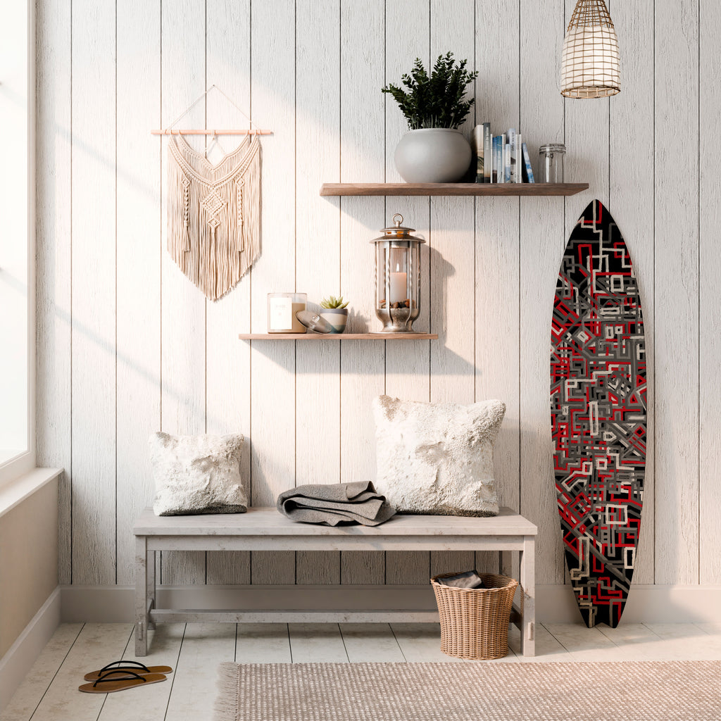 BROKEN LINES Panel decorativo de tabla de surf
