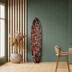 BROKEN LINES Panel decorativo de tabla de surf