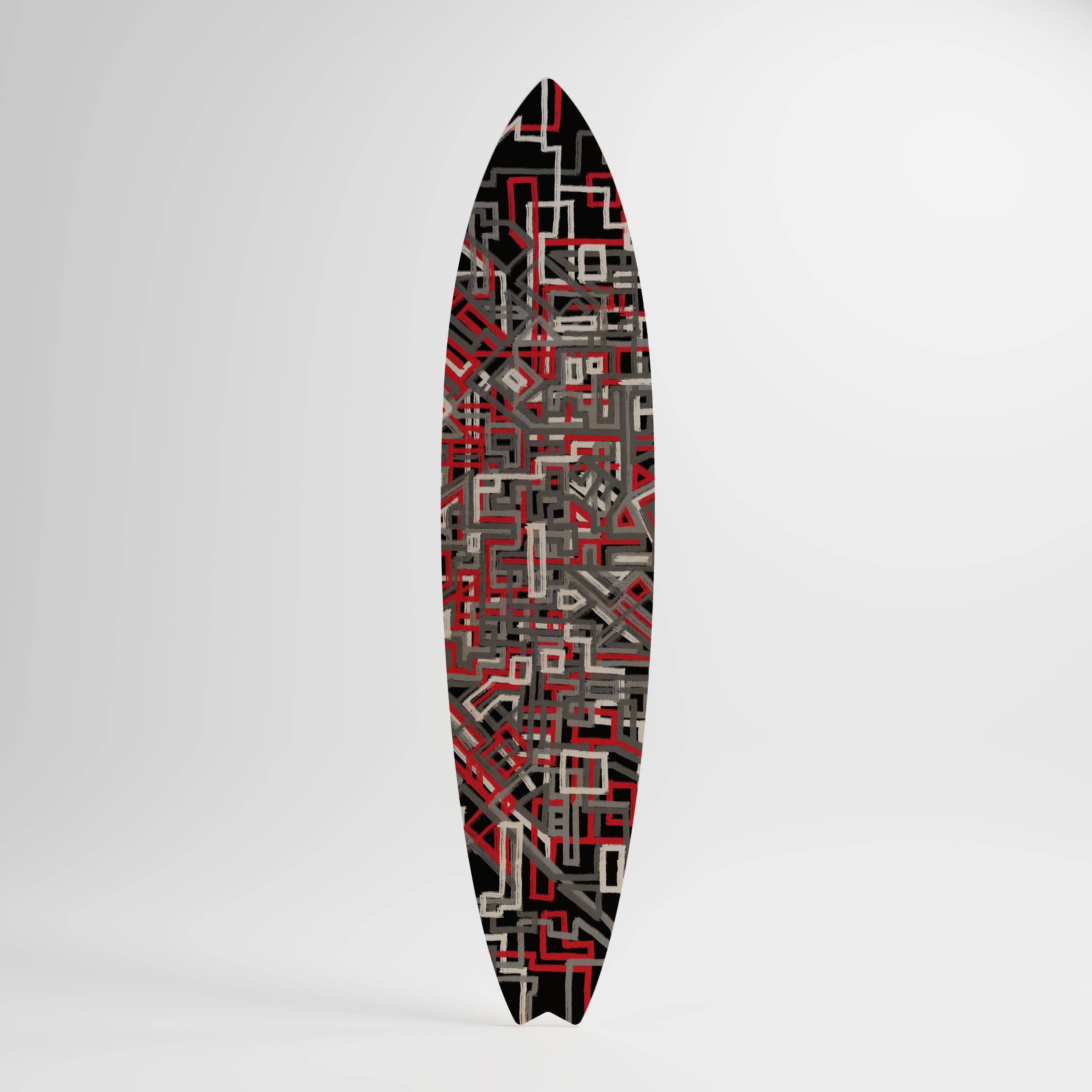 BROKEN LINES Panel decorativo de tabla de surf