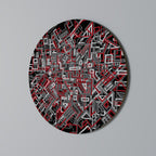 BROKEN LINES Decoración de Pared Redonda