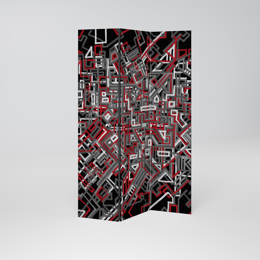 Biombo decorativo de 3 paneles BROKEN LINES
