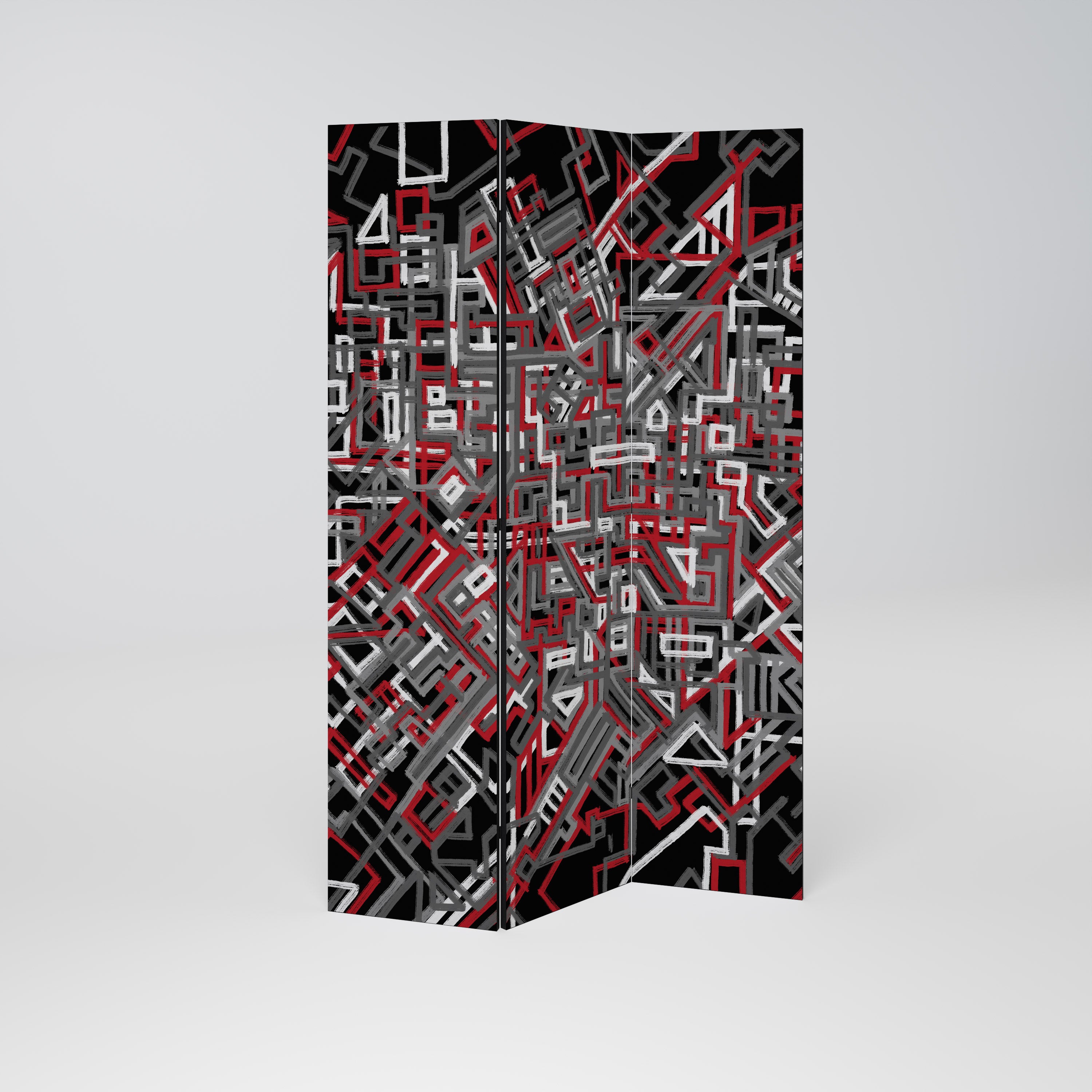 Biombo decorativo de 3 paneles BROKEN LINES