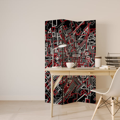 BROKEN LINES Decorative 3-Panel Room Divider