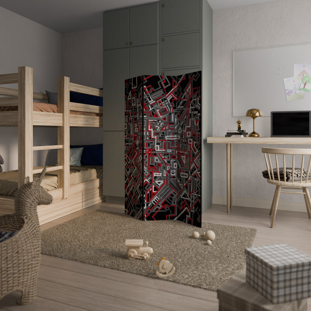 BROKEN LINES Biombo de 3 paneles