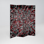 BROKEN LINES Biombo Decorativo de 4 Paneles