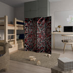 BROKEN LINES Biombo Decorativo de 4 Paneles