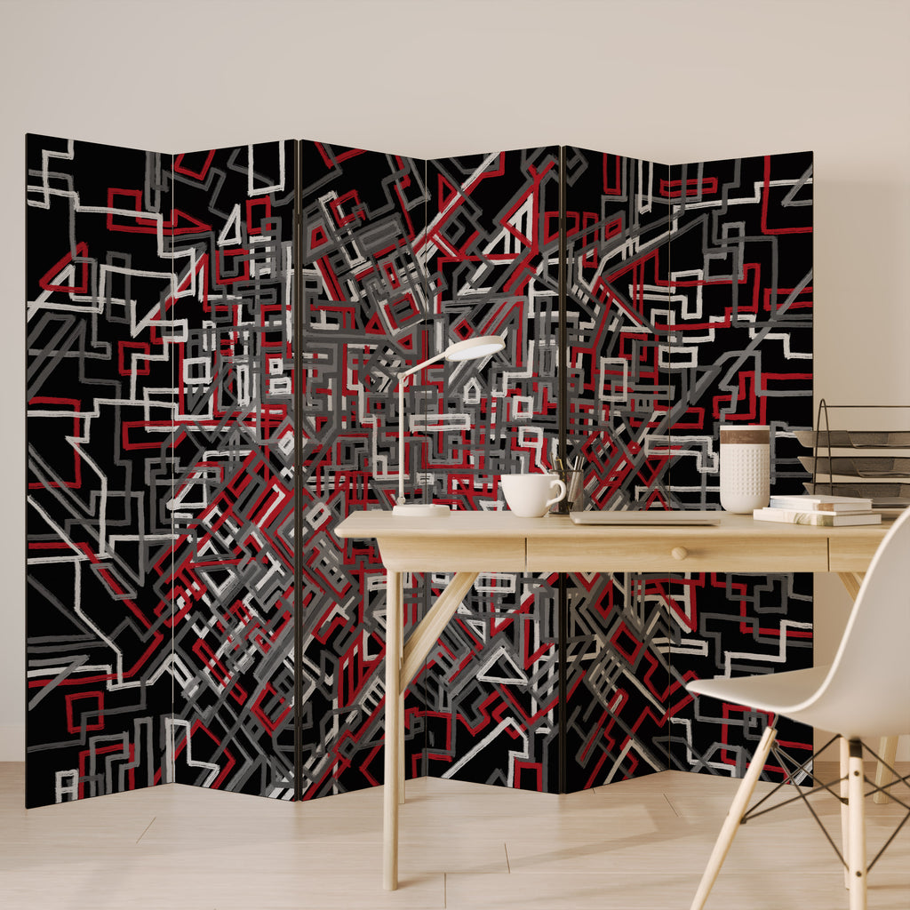 BROKEN LINES Decorative 6-Panel Room Divider