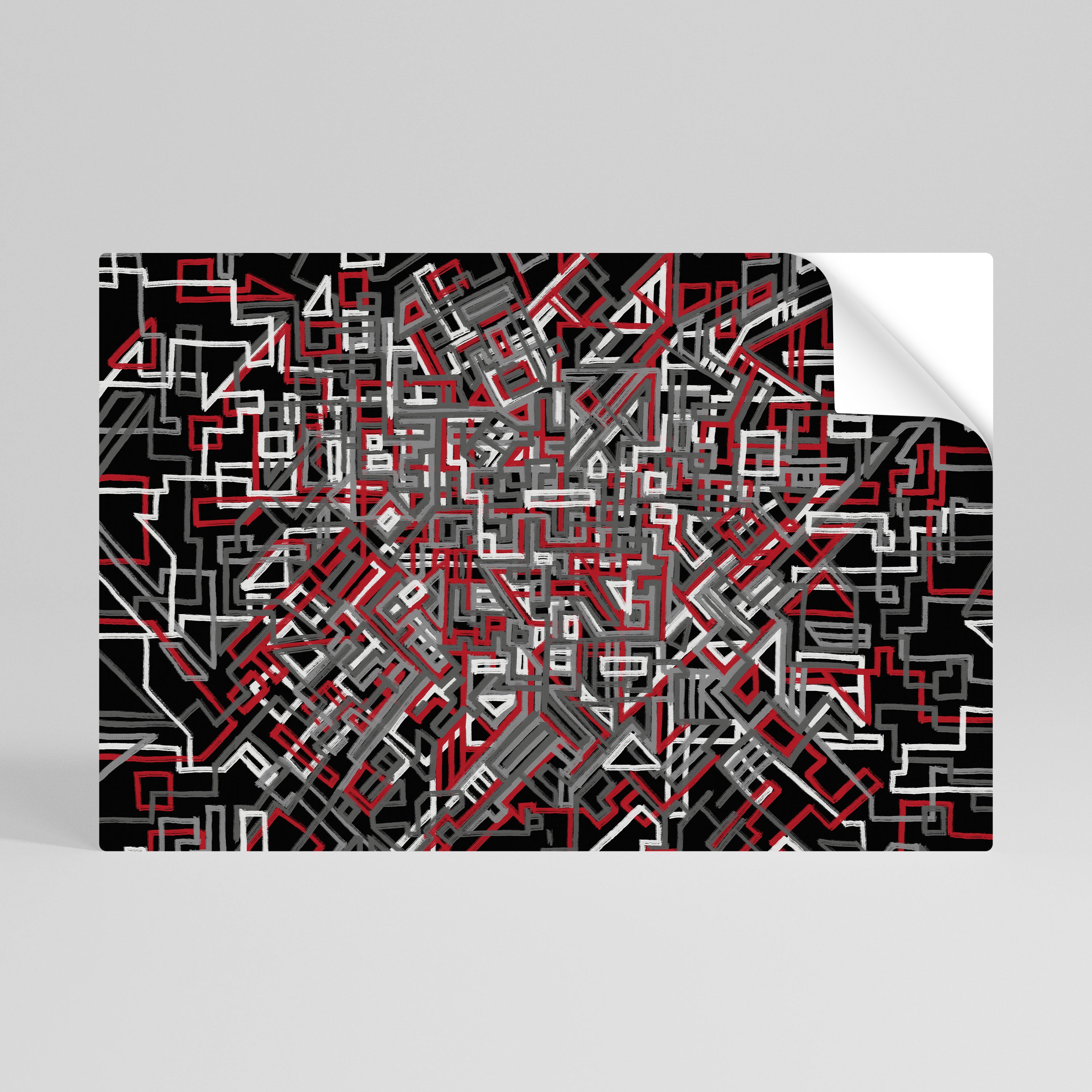 Póster horizontal autoadhesivo BROKEN LINES