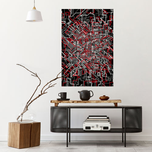 BROKEN LINES Póster Vertical Adhesivo