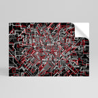 BROKEN LINES Póster Horizontal Adhesivo