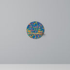 MEMORIES MAP Round Art Shelf In Oak Effect