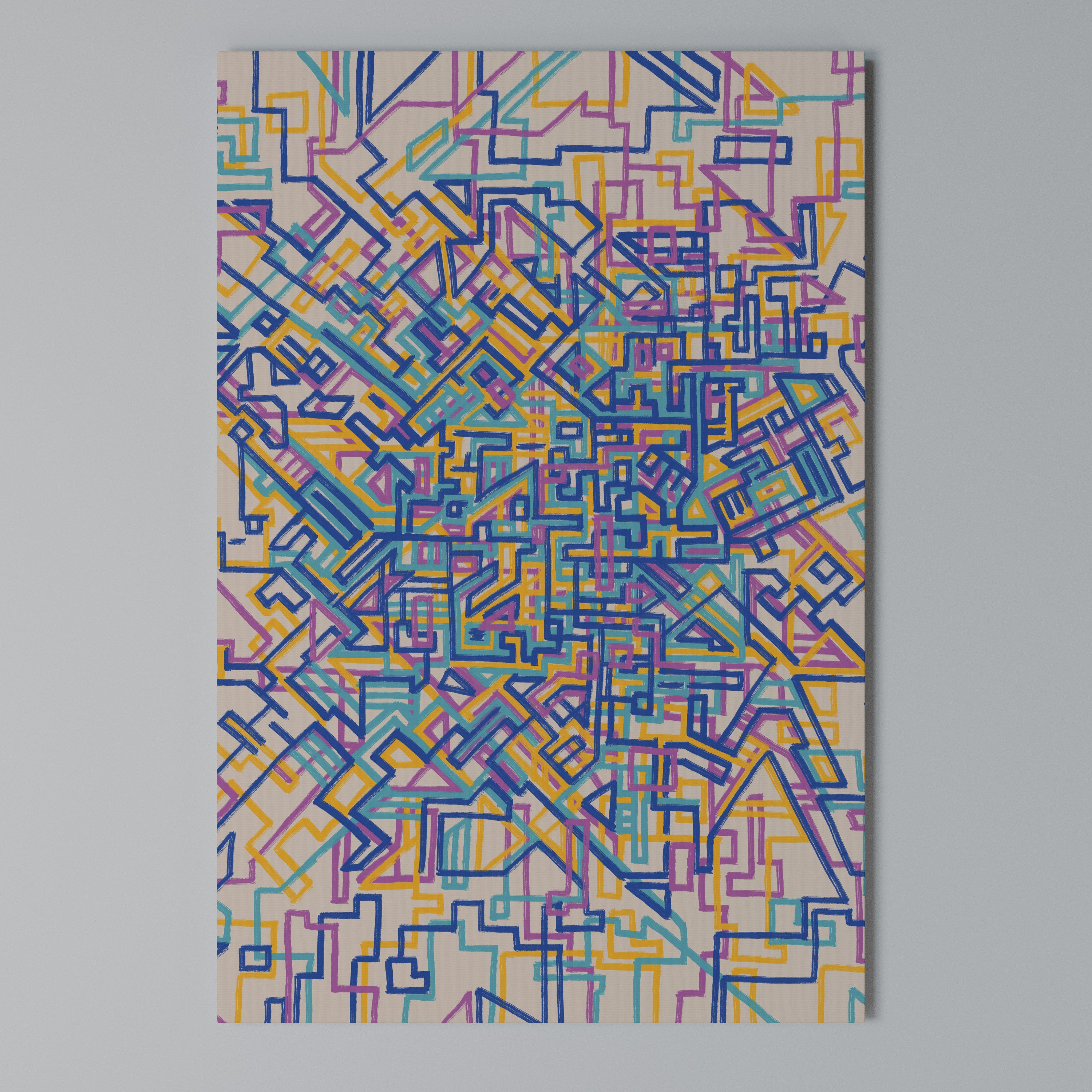 MEMORIES MAP Cuadro en lienzo vertical