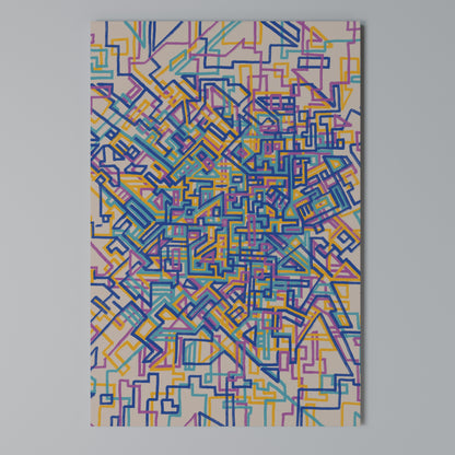 MEMORIES MAP Cuadro en lienzo vertical