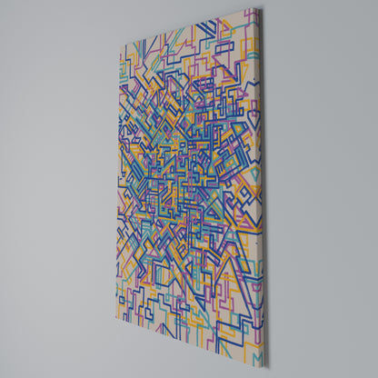 MEMORIES MAP Cuadro en lienzo vertical