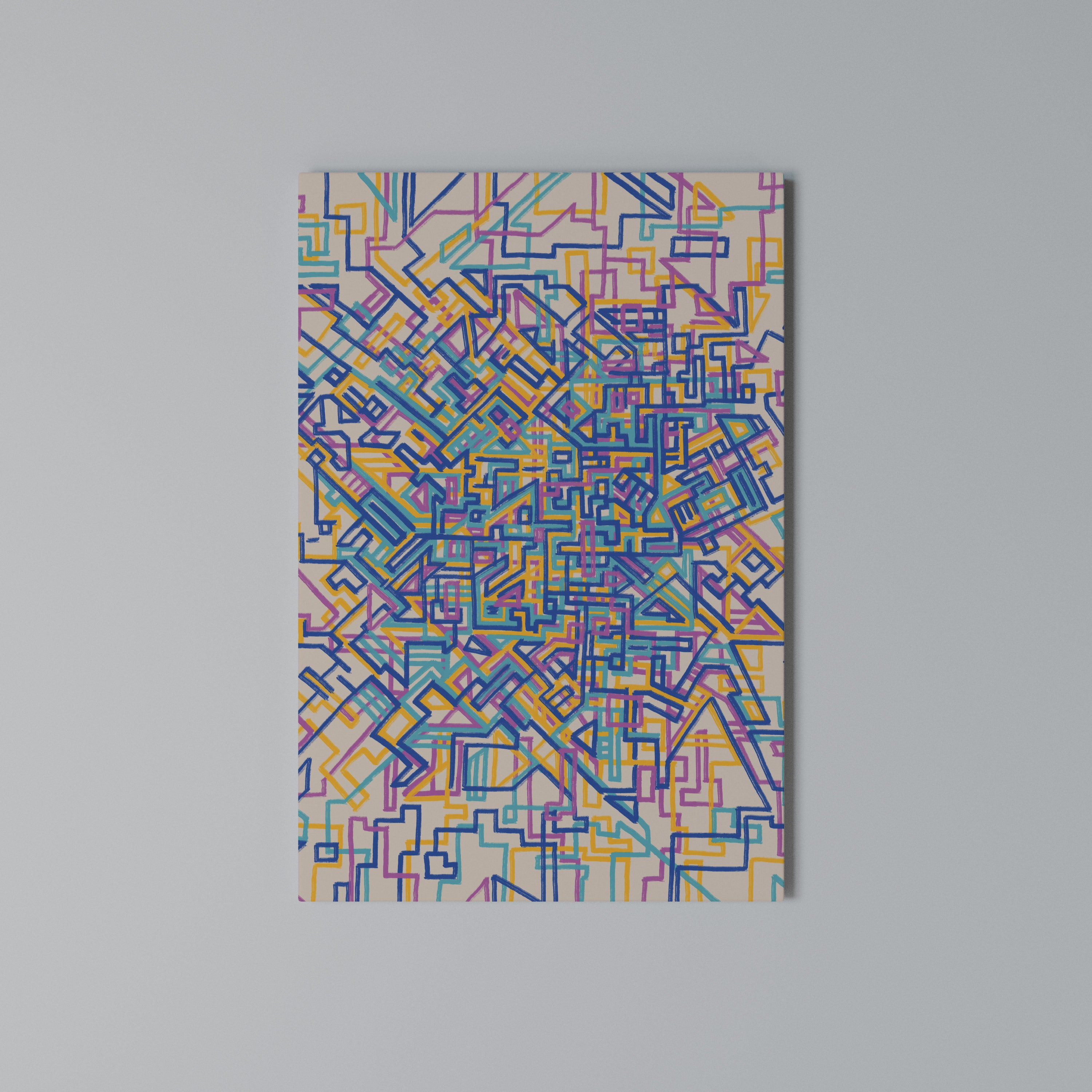 MEMORIES MAP Cuadro en lienzo vertical