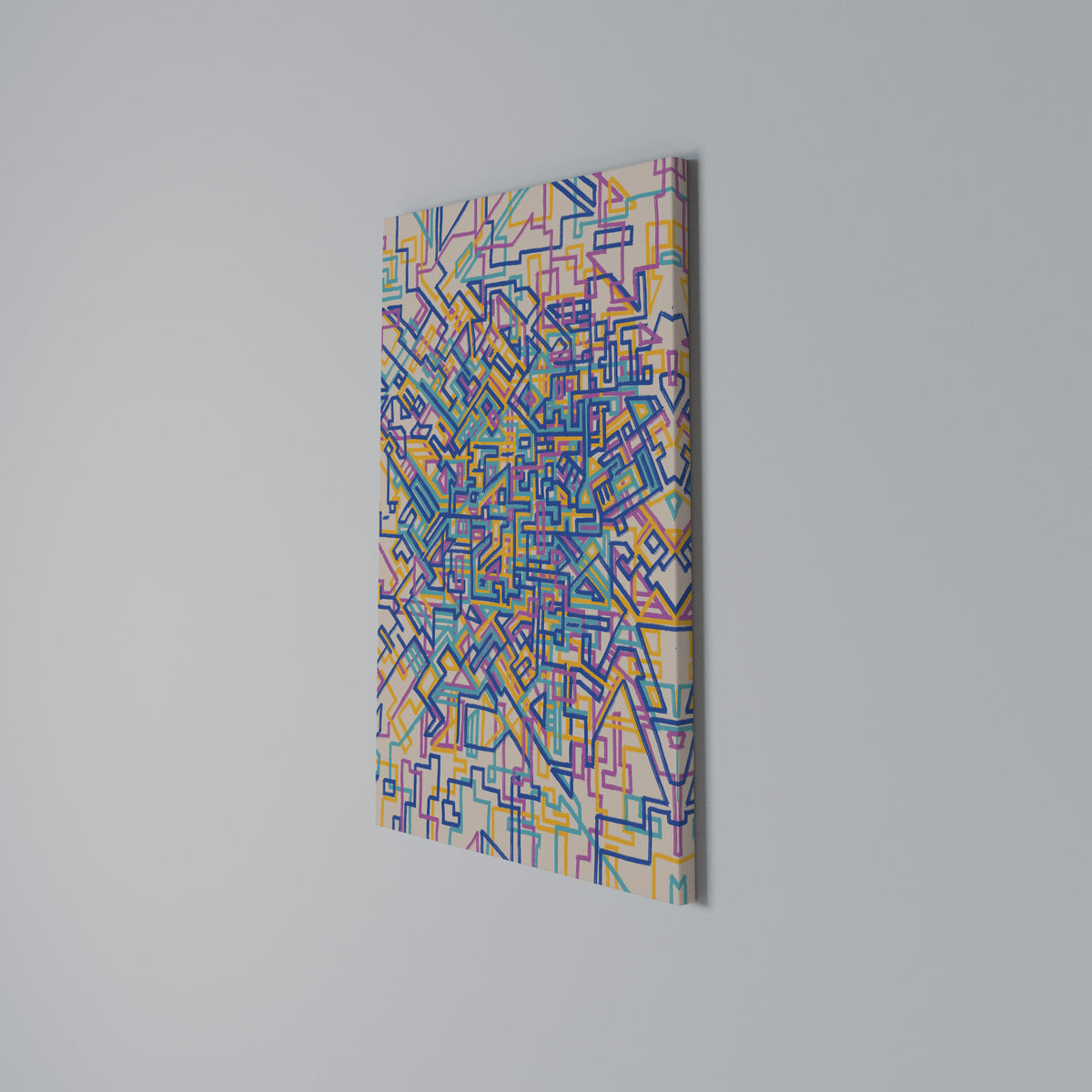 MEMORIES MAP Cuadro en lienzo vertical