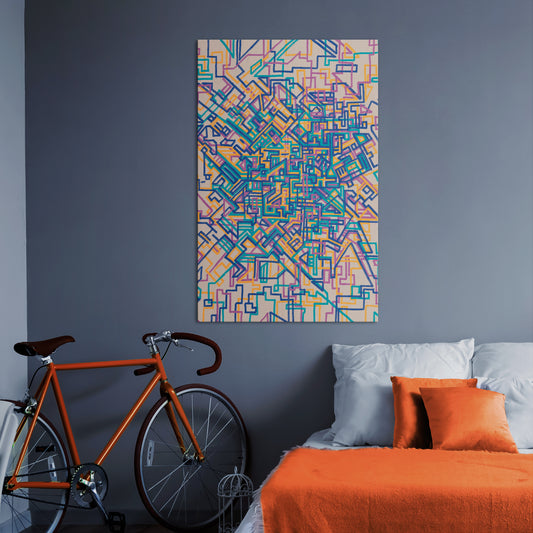 MEMORIES MAP Cuadro en lienzo vertical