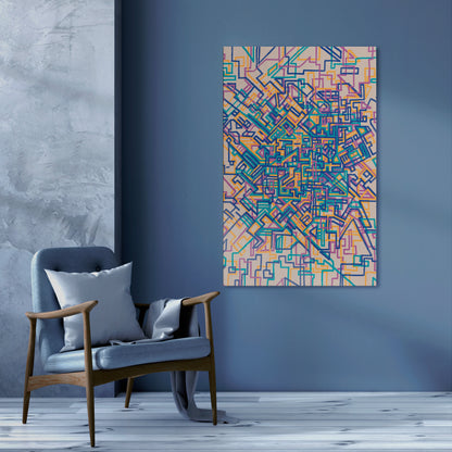 MEMORIES MAP Cuadro en lienzo vertical