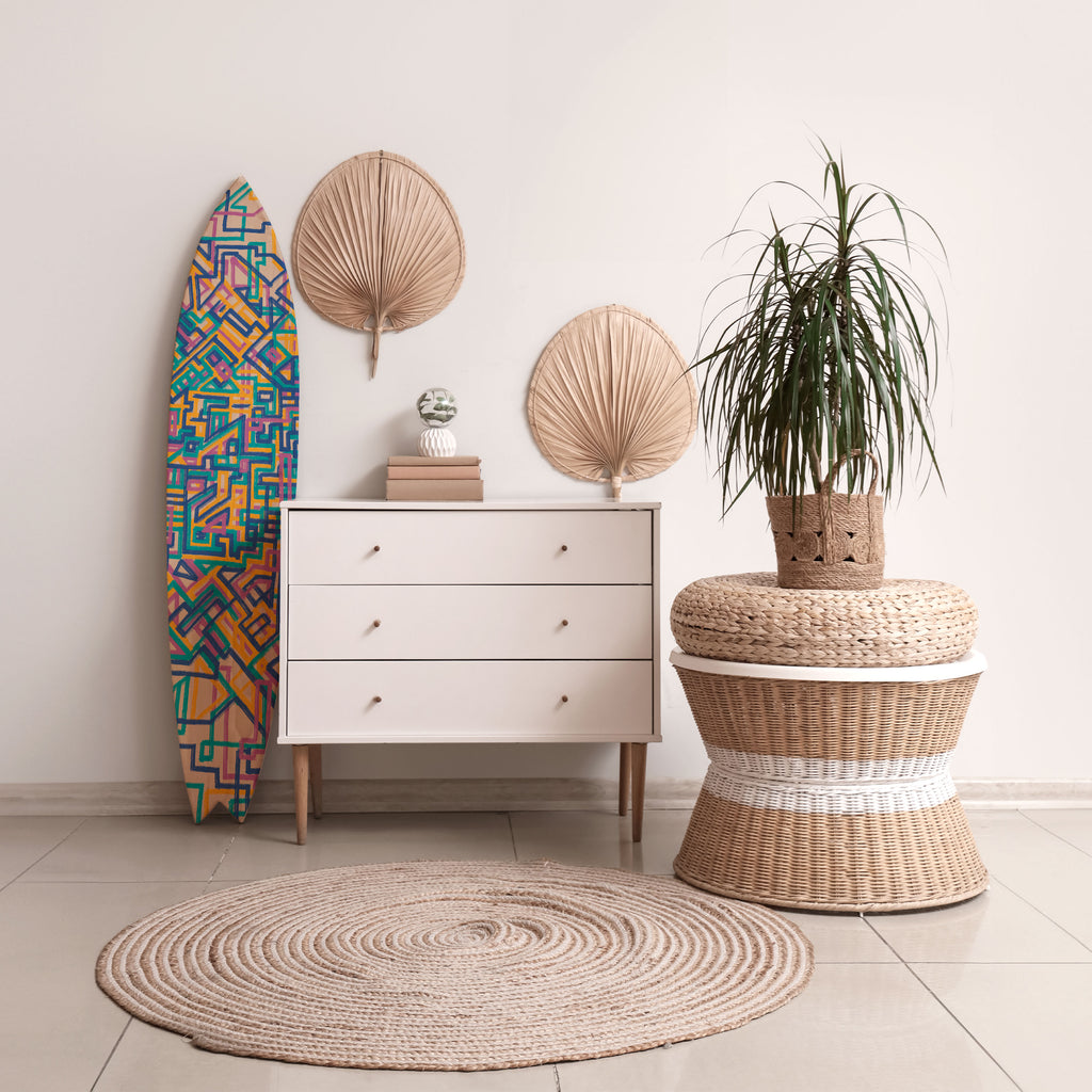 MEMORIES MAP Panel decorativo de tabla de surf