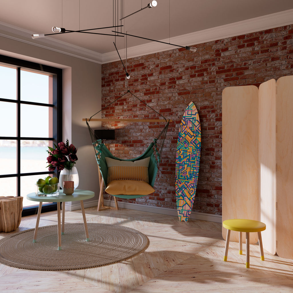 MEMORIES MAP Panel decorativo de tabla de surf