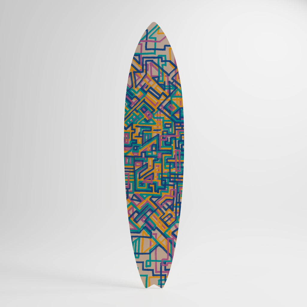 MEMORIES MAP Panel decorativo de tabla de surf