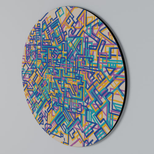 MEMORIES MAP Arte de pared redondo