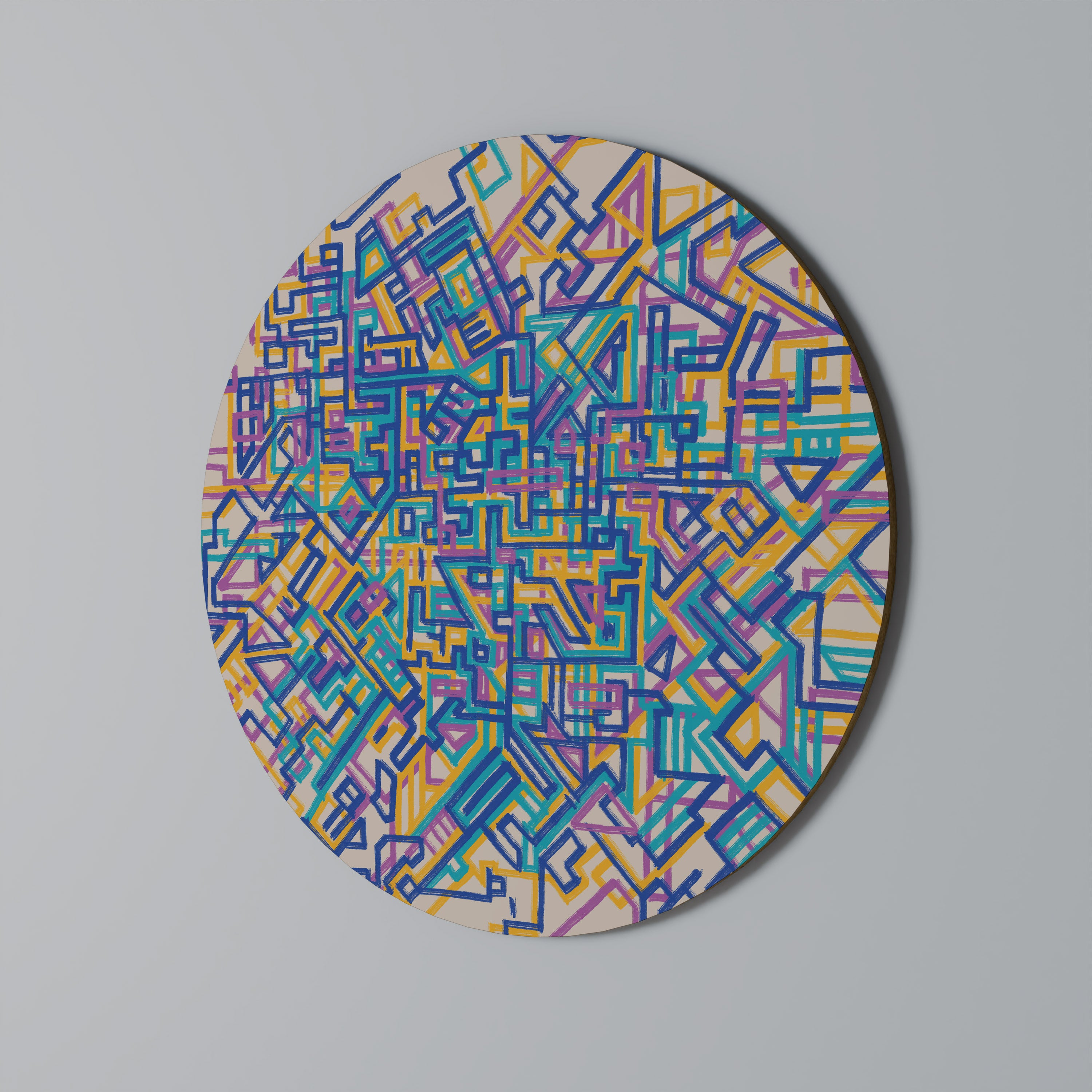 MEMORIES MAP Round Wall Art