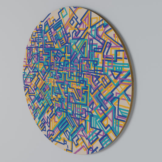 MEMORIES MAP Round Wall Art