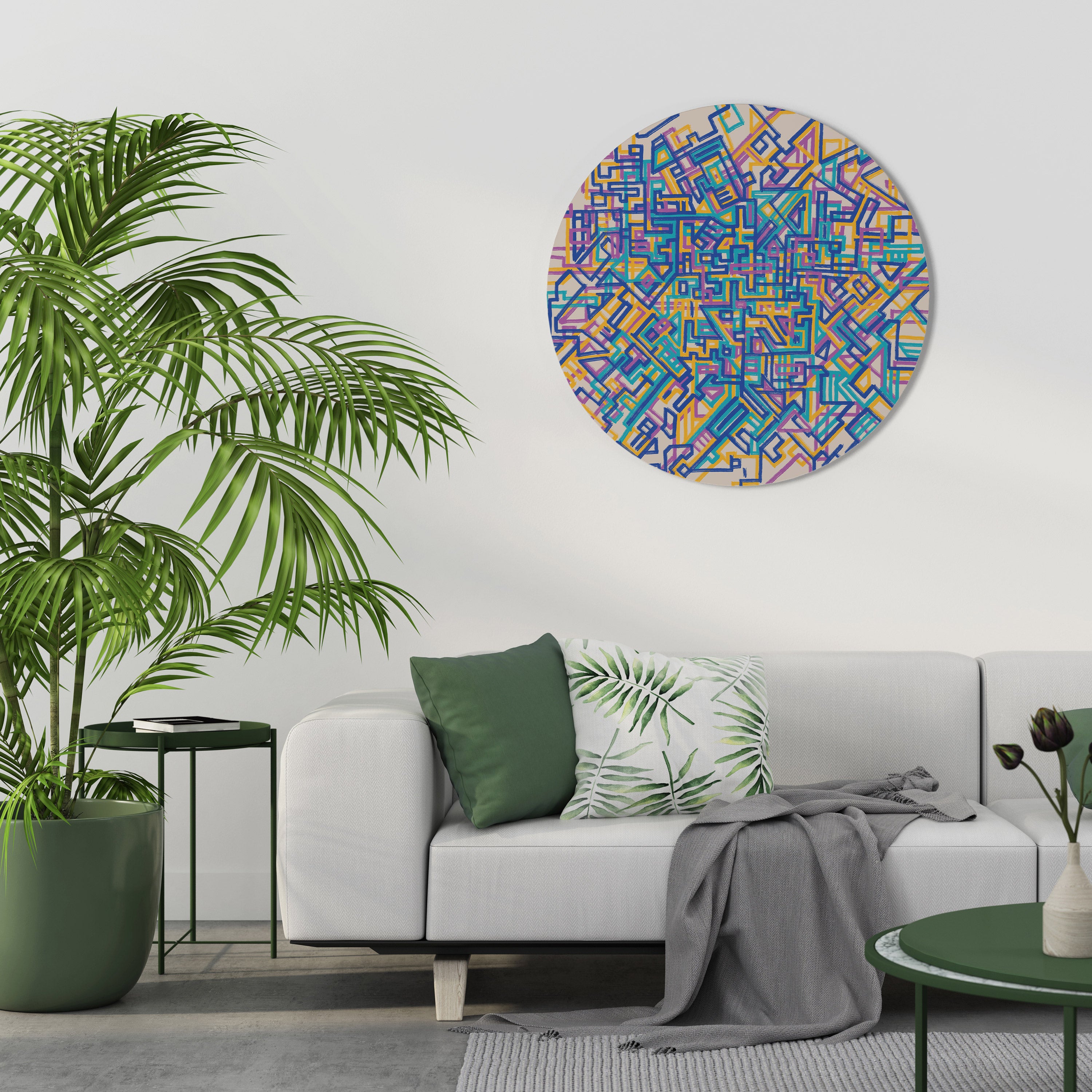 MEMORIES MAP Round Wall Art