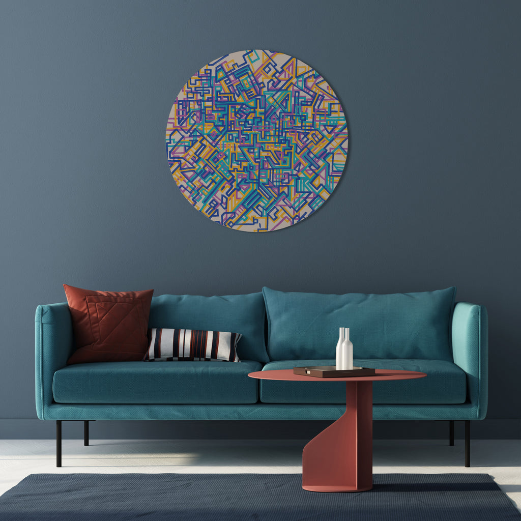 MEMORIES MAP Round Wall Art