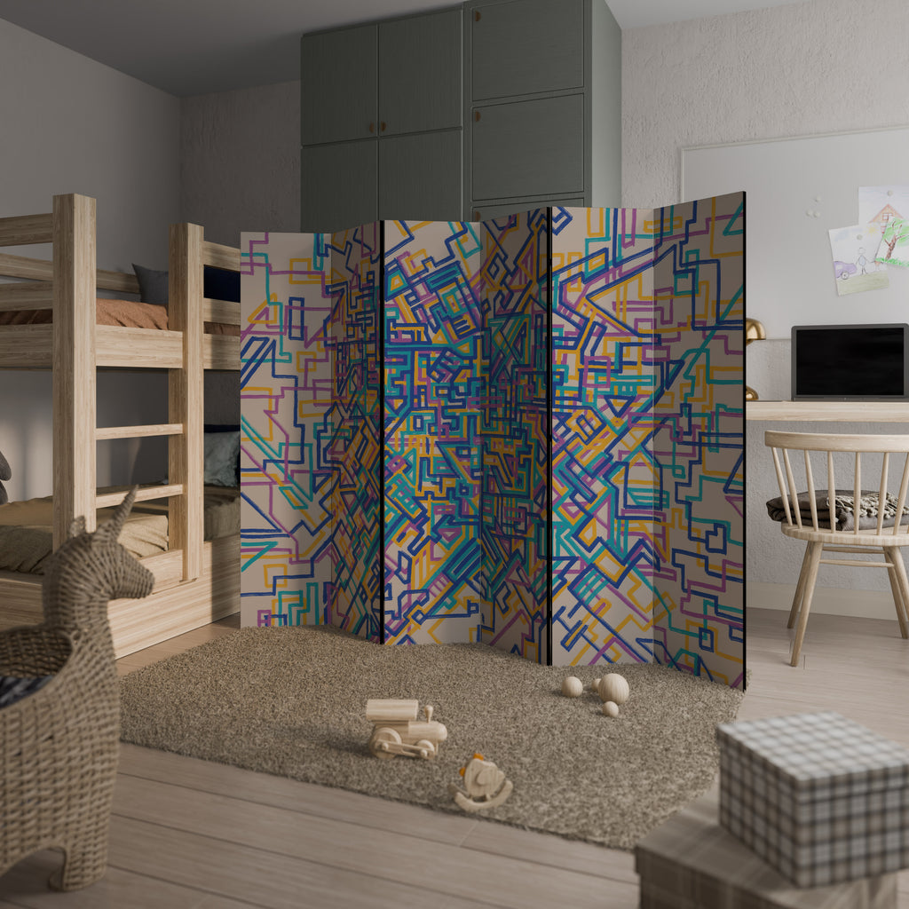 MEMORIES MAP 6-Panel Room Divider