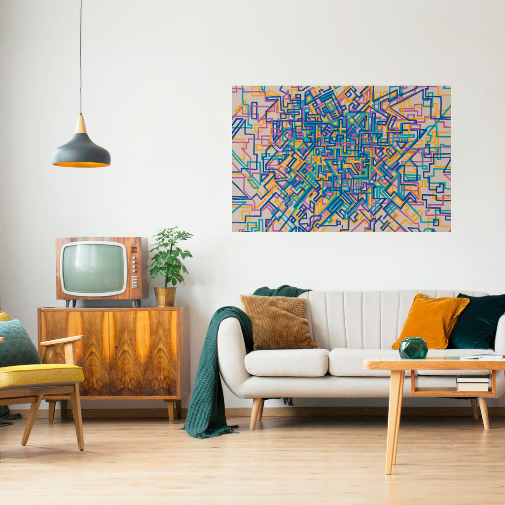 Póster horizontal autoadhesivo MAPA DE RECUERDOS