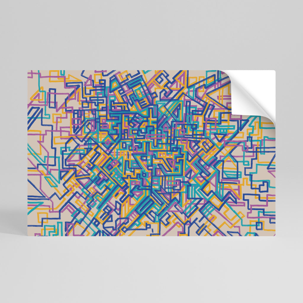 Póster horizontal autoadhesivo MAPA DE RECUERDOS