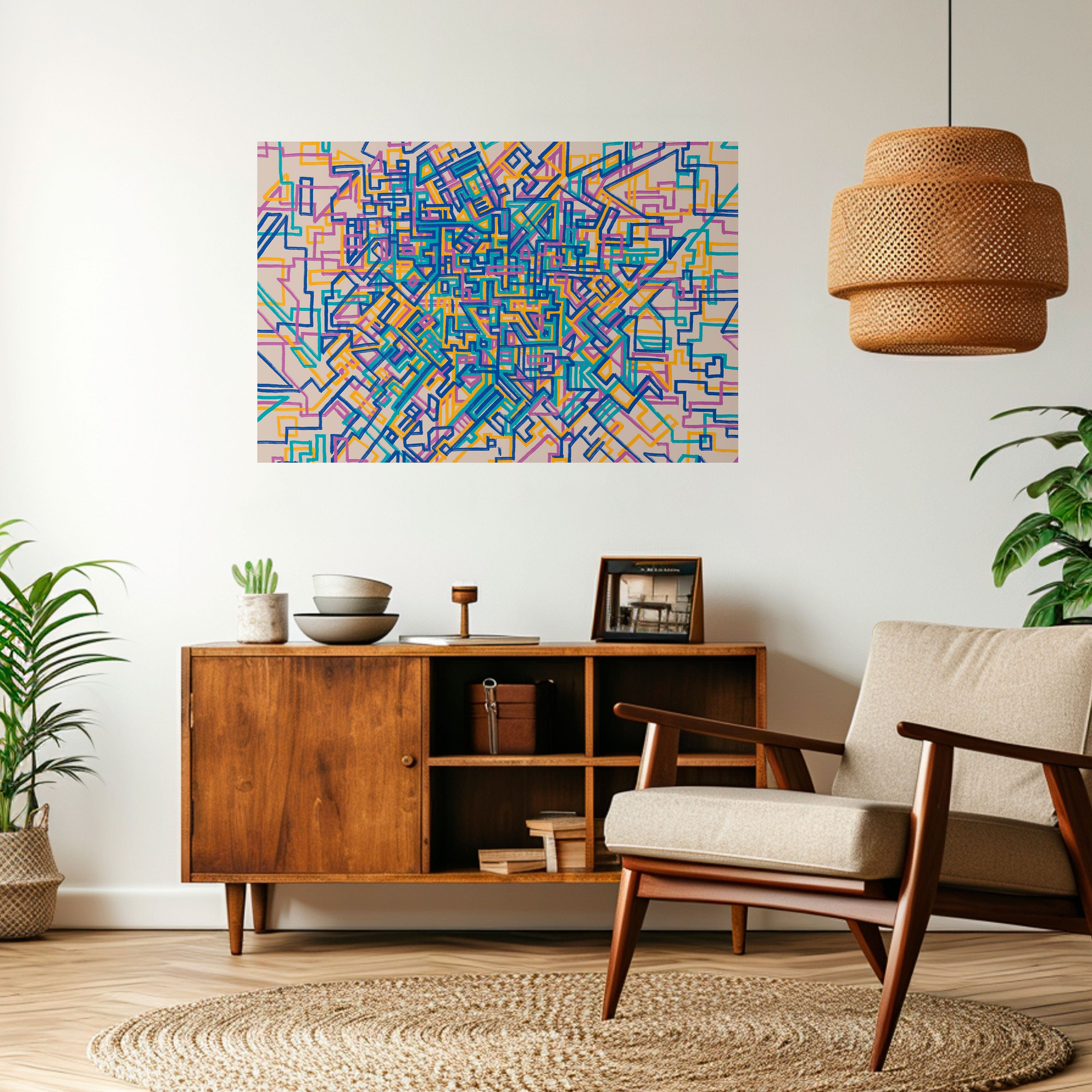 Póster horizontal autoadhesivo MAPA DE RECUERDOS