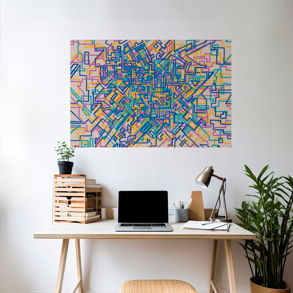 Póster horizontal autoadhesivo MAPA DE RECUERDOS