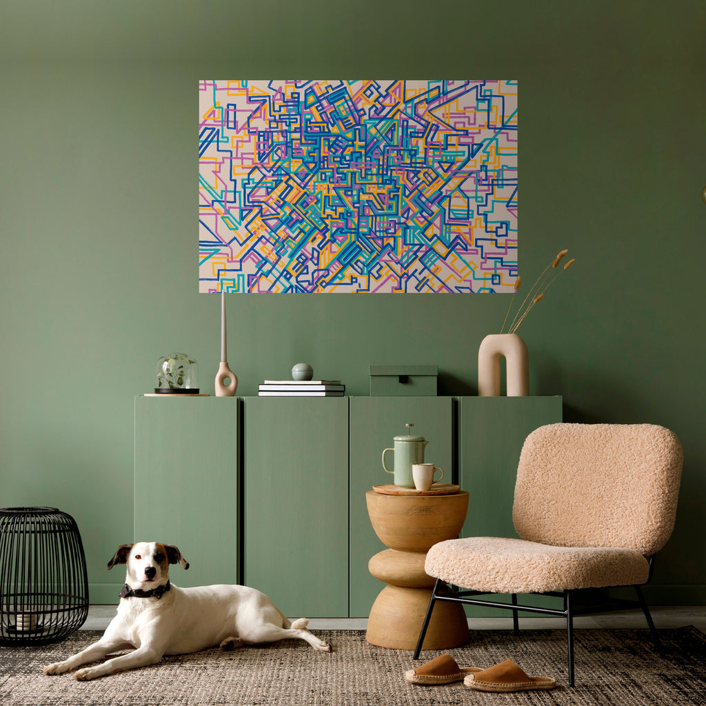 Póster horizontal autoadhesivo MAPA DE RECUERDOS