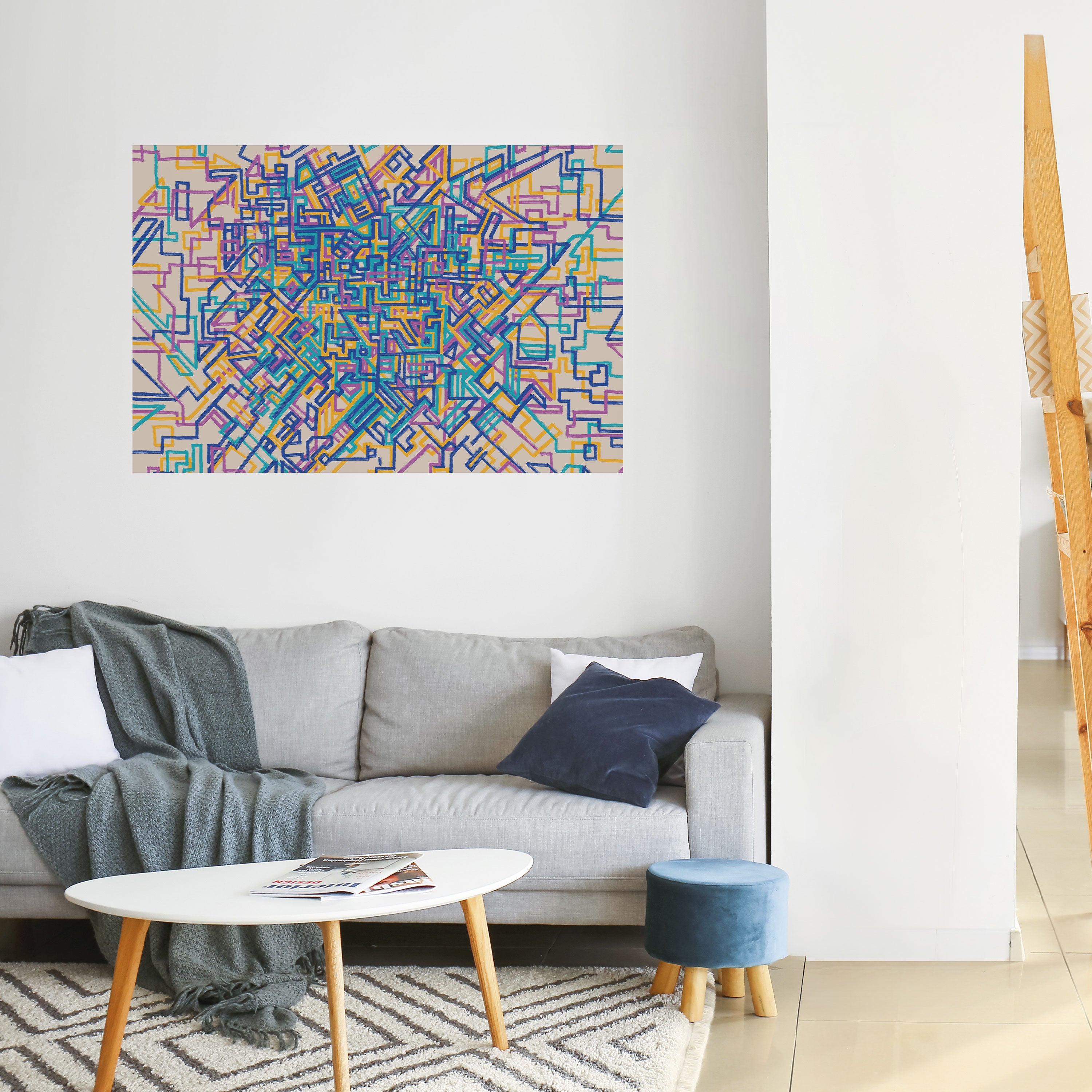 Póster horizontal autoadhesivo MAPA DE RECUERDOS