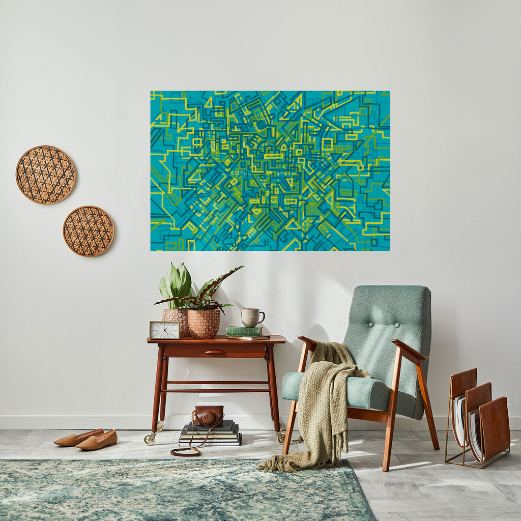 RECUERDOS NOSTÁLGICOS Póster horizontal autoadhesivo