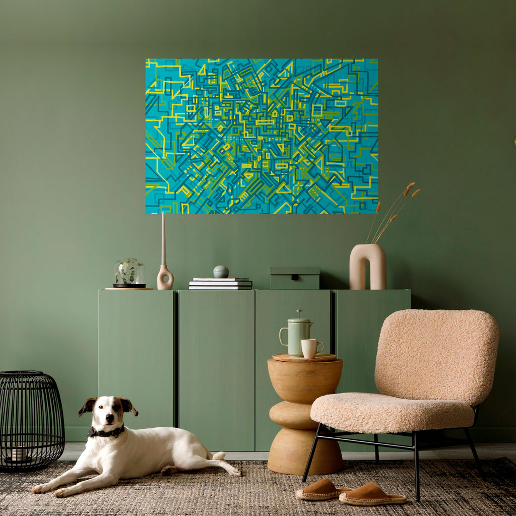 RECUERDOS NOSTÁLGICOS Póster horizontal autoadhesivo